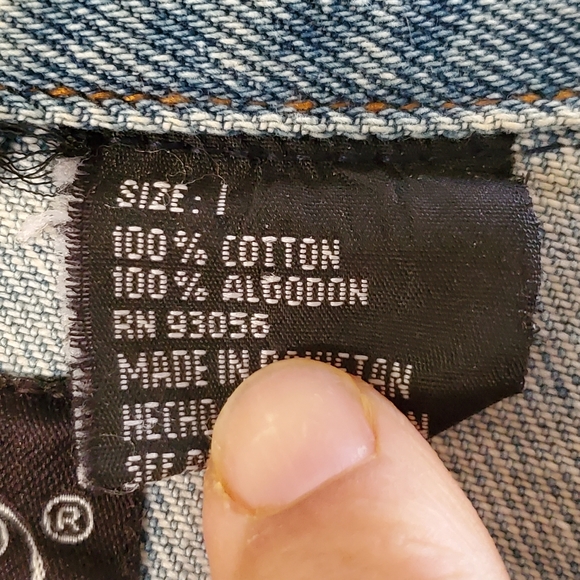 Stylo Denim Jacket with Rhinestone Las Vegas Decoration - Picture 6 of 7